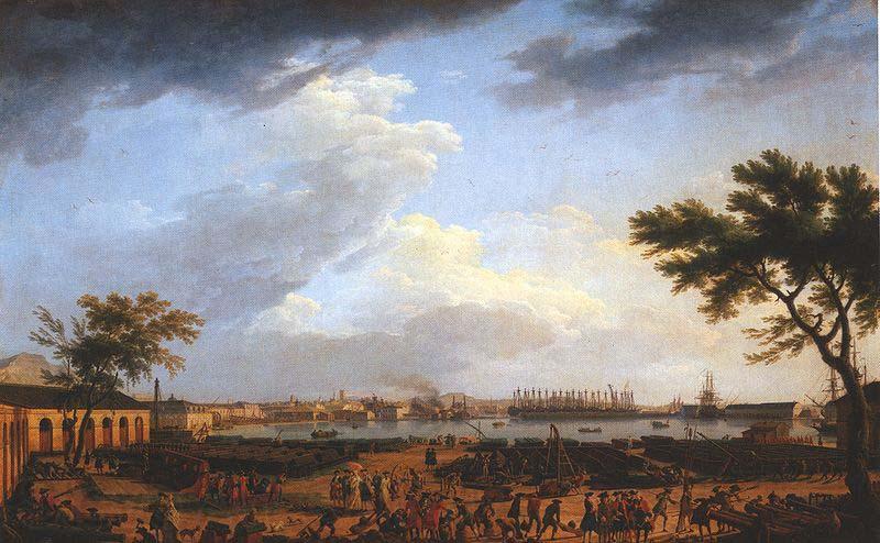 Claude Joseph Vernet Premiere vue du port de Toulon, vue du Port-Neuf pris a l'angle du Parc d'artillerie Norge oil painting art